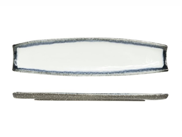 [21285] Serveringsfad, 51x13x3,5cm, hvid, stentøj, SEA PEARL, (2 stk.)