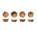 Skålesæt, Ø5,5-7,5cm, oliventræ, ORGANIC WOOD, (4 skåle)