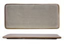 Serveringsfad, rektangulær 26,4x12,3cm, grå/blå, stentøj, ARARAT, (1 stk.)