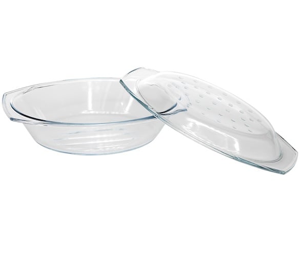 [21309] Ovnfad med låg, oval, 2,9l, op til 500grader, glas, (4 stk.)