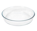 Ovnfad, 2,1l, Ø26,2x6cm, rund, op til 500grader,  borosilikatglas, (1 stk.)