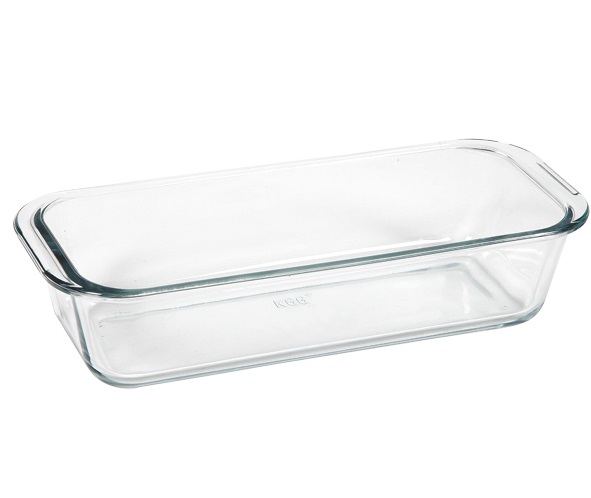 Ovnfad til brød, 1,7l, 31x12,6x7cm, op til 500grader, borosilikatglas, (6 stk.)