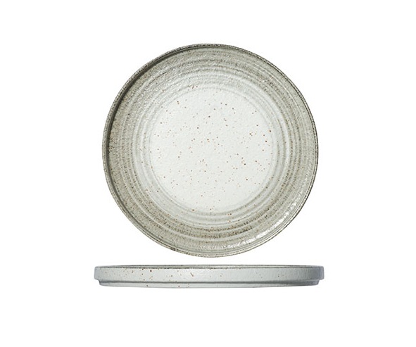 [21326] Frokosttallerken, rund, Ø21cm, hvid/natur-farvet, stentøj, SPLENDIDO, (4 stk.)