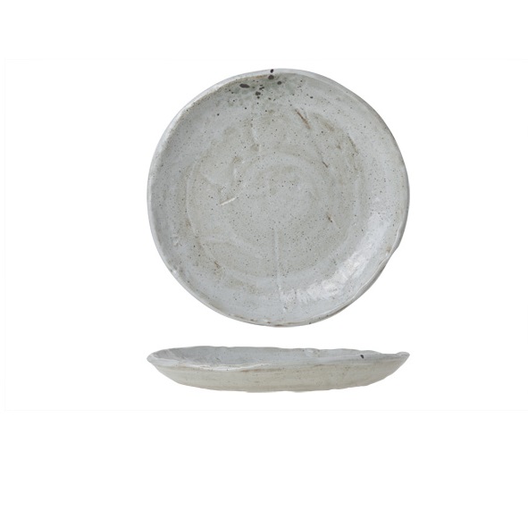 Desserttallerken, rund, Ø20cm, grå, porcelæn, DOLMEN, (6 stk.)