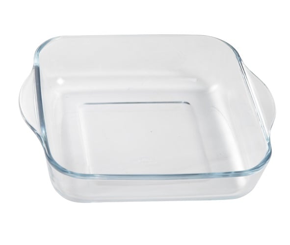 Ovnfad, 1,8l, 22x22cm, firkantet, op til 500grader, borosilikatglas, (6 stk.)