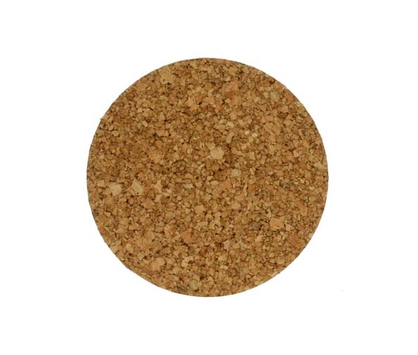 [21346] Bordskåner til glas og kopper, i kork, Ø9,5x9,5x0,3cm, rund, lysbrun, 24 pakker á 6 stk, (144 stk.)
