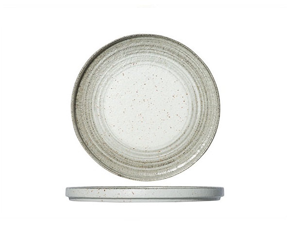 [21352] Frokosttallerken, Ø12cm, stentøj, hvid/natur-farvet, SPLENDIDO, (12 stk.)