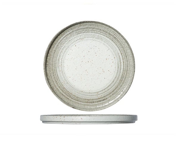 Frokosttallerken, Ø12cm, stentøj, hvid/natur-farvet, SPLENDIDO, (12 stk.)