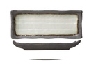 Serveringsfad, 11x28cm, rektangulær, porcelæn, STONE, (1 stk.)