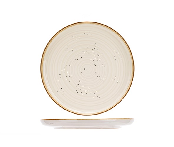 [21394] Middagstallerken, stentøj, rund, Ø27cm, cremefarvet, BALTIC, (6 stk.)