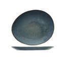 Desserttallerken, oval, Ø19,5x16,5cm, stentøj, mørkblå, AICHA, (6 stk.)