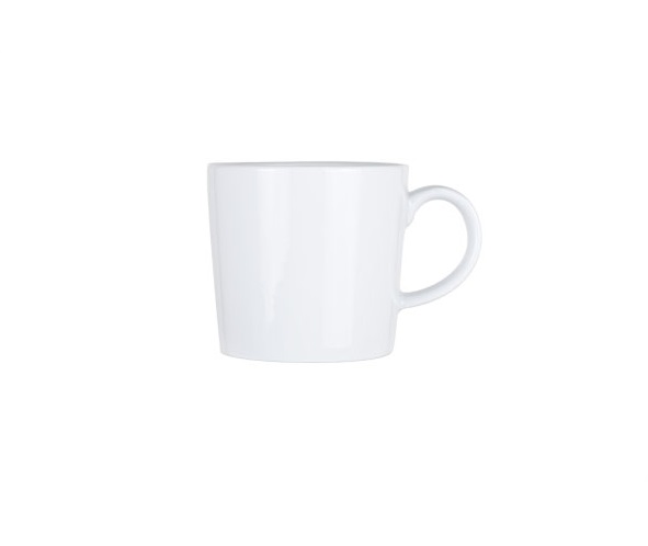 Krus med hank, 330ml, Ø9,5x8,8cm, hvid, porcelæn, ESSENTIALS, (6 stk.)