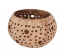 Lysestage, naturfarvet, Ø12cm, kokosnød, (6 stk.)