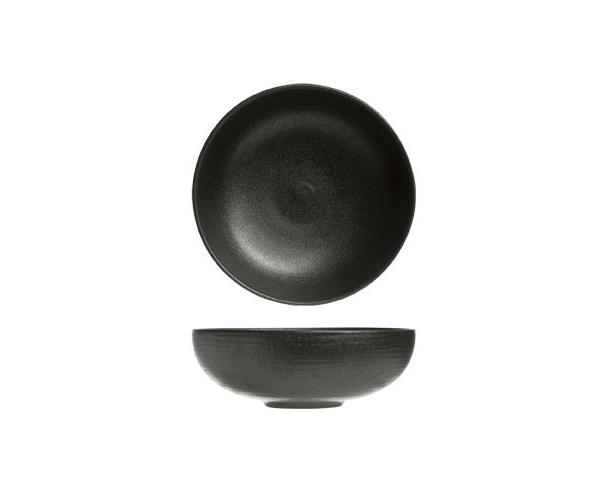 Skål, 300ml, Ø16x5,5cm, sort, stentøj, FUNDIDO, (4 stk.)