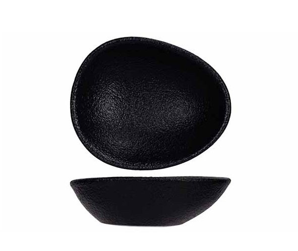 Små serveringsskåle, Ø9x7x4,5cm, sort, porcelæn, BLACKSTONE, (12 stk.)