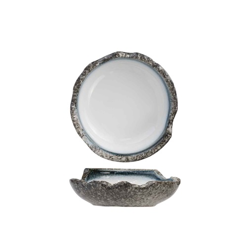 [21432] Suppetallerken, stentøj, Ø18,5x6,5cm, muslinge-form, lys-farve, SEA PEARL, (3 stk.)