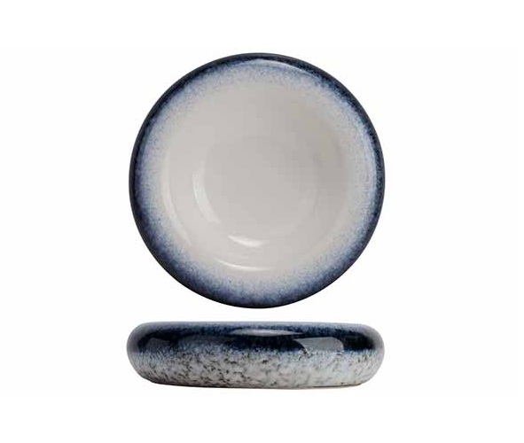 [21462] Serveringsskål, Ø20,3x5cm, stentøj, blå/hvid, TORUS, (2 stk.)