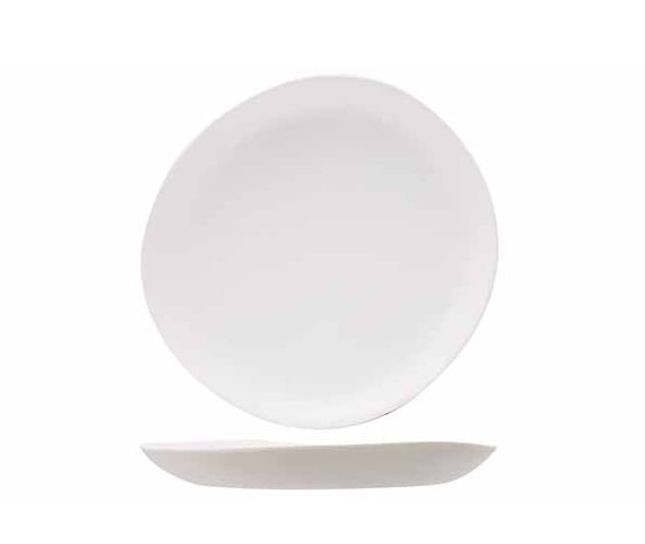 [21468] Frokosttallerken, rund, hvid, Ø19,9x2cm, melamin, KUPO, (6 stk.)