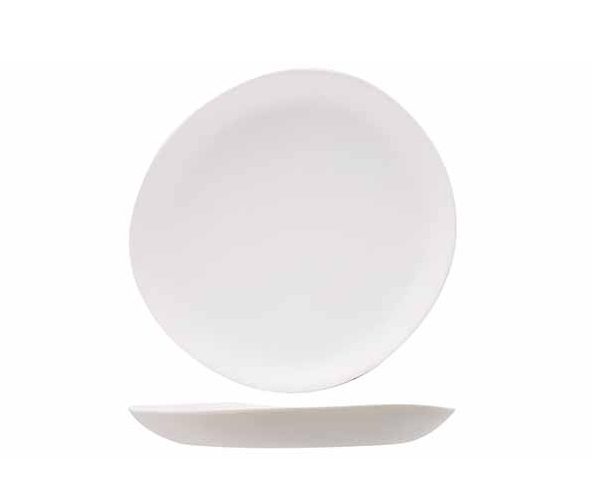 [21468] Frokosttallerken, rund, hvid, Ø19,9x2cm, melamin, KUPO, (6 stk.)