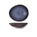 Dyb tallerken, Ø19x16,5cm, oval, mørkeblå, stentøj, SAPPHIRE, (4 stk.)