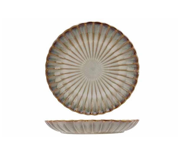 [21474] Middagstallerken, Ø27,4x3,8cm, stentøj, lysbrun, ASTERA PEARL, (4 stk.)