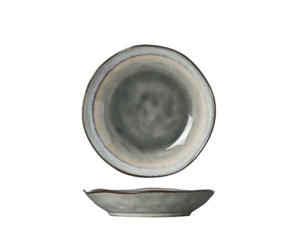 Tallerken, Ø15,5x3cm, stentøj, grå, POLLUX, (6 stk.)
