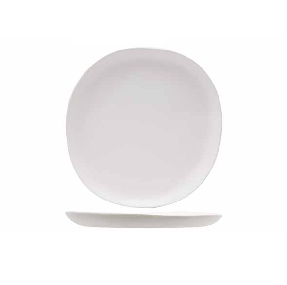 Middagstallerken, rund, hvid, Ø28x1,7cm, melamin, KUPO, (4 stk.)