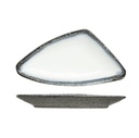 Frokosttallerken, 20x10x2cm, stentøj, trekantet, lys-farve, (5 stk.)