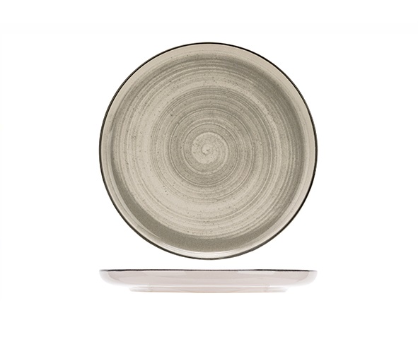 Desserttallerken, stentøj, grå, rund, Ø20cm, BALTIC, (6 stk.) 
