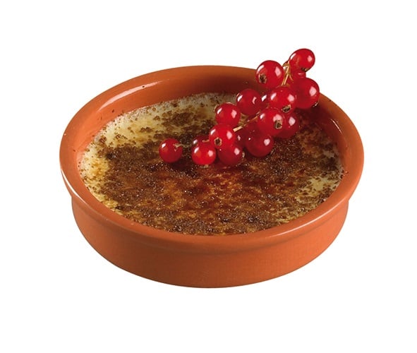 [21558] Ramekin, skåle til crème brûlée, 160 ml, Ø12x3cm, stentøj, rød/brun, (4 stk.)