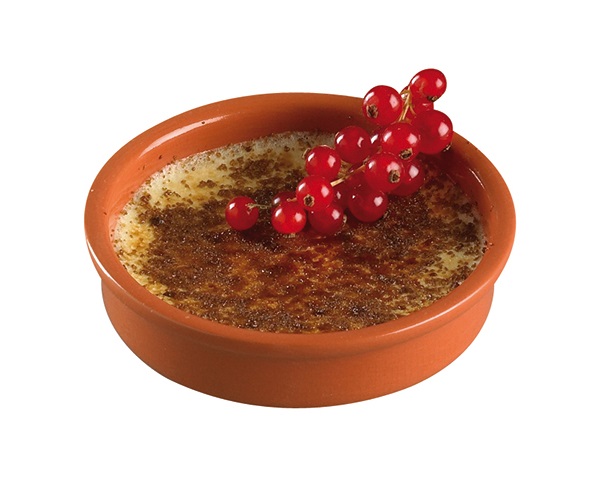 Ramekin, skåle til crème brûlée, Ø12x3cm, stentøj, rød/brun, (4 stk.)