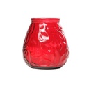 Lysbowle, Ø10x10,5cm, rød, glaslys, brændetid 40 timer, CT LOWBOY, (6 stk.)