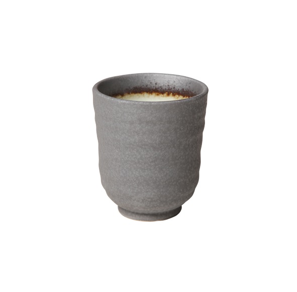 [21583] Krus uden hank, 15cl, Ø7x8cm, porcelæn, grå, STONE, (6 stk.)