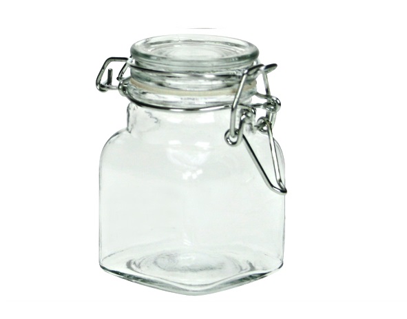 [21597] Patentglas, 110ml, Ø4,5x8cm, firkantet, glas, (12 stk.)