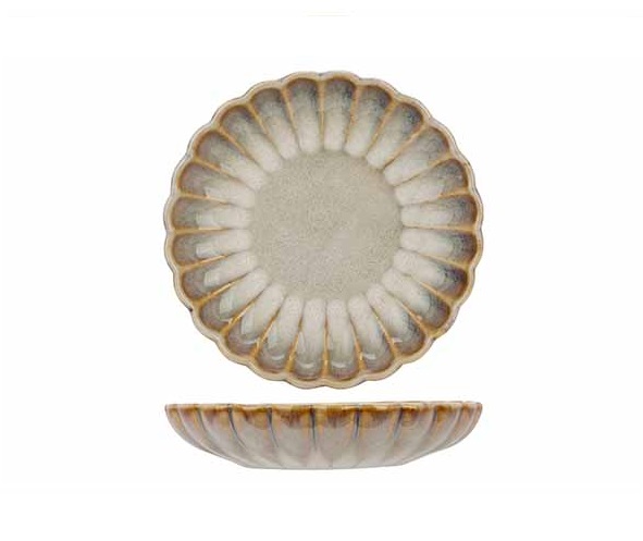 [21599] Brødtallerken, Ø10,5x2,2cm, lysbrun, stentøj, ASTERA PEARL, (6 stk.)