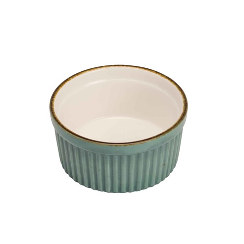 [21610] Ramekin, 125 ml, Ø8,8x4,4cm, blå/grøn, porcelæn, BRISBANE, (6 stk.)