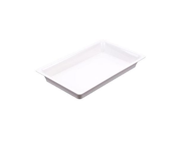Kantine, Slim 1/1GN, 53x32,5x6,5cm, melamin, Hvid, (1 stk.)