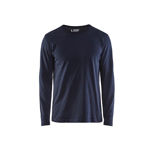 [21670] T-shirt, lang ærmet, Mørk Marineblå, Blåkläder, (1 stk.) (XS)