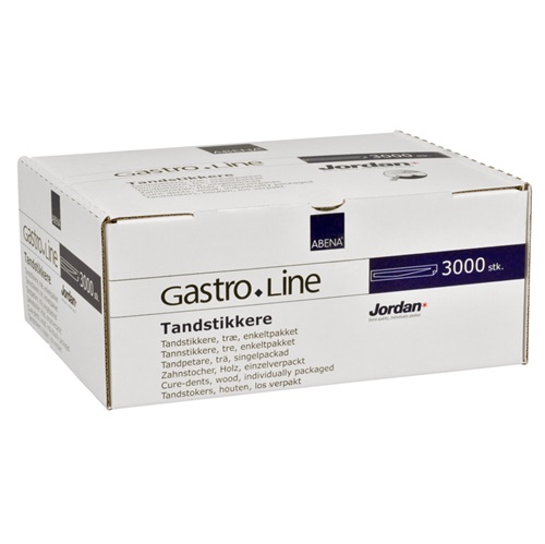 Tandstikker, 5cm, natur, enkeltpakket i plastik, trekantede, (3000 stk.)