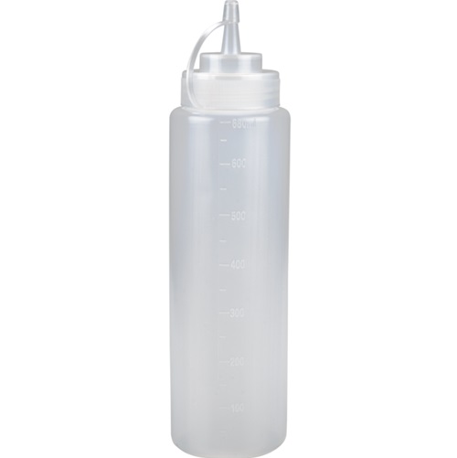 Dressingflaske, 680 ml, klar, PE/PP, med mål, (6 stk.)