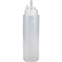 Dressingflaske, 680 ml, klar, PE/PP, med mål, (6 stk.)