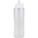 Dressingflaske, 1000 ml, klar, PE/PP, med mål, (6 stk.)
