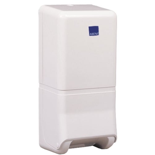 [21807] Papirdispenser t/ 18x11cm toiletpapir, Midi, 10,5x14x32cm, hvid, plast, (1 stk)