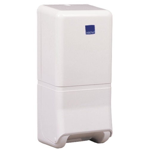 Papirdispenser t/ 18x11cm toiletpapir, Midi, 10,5x14x32cm, hvid, plast, (1 stk)