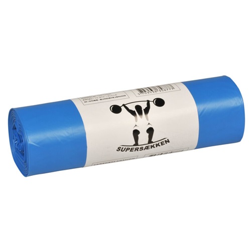 [21869] Affaldssæk - Supersæk, 100 l, 70x110cm, blå, LLDPE/virgin, 25my, (25 rl á 10 stk, 250 stk.)