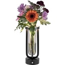 LED bordlampe/vase, FLORENCE, Securit, ledningsfri og genopladelig, sort (1 stk.)