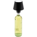 LED bordlampe PARIS til flaske, Securit, ledningsfri og genopladelig, sort (1 stk.)