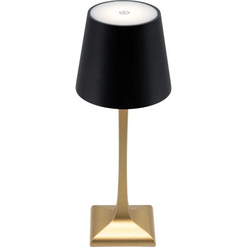 LED bordlampe ROMA, Securit, ledningsfri og genopladelig, gylden/sort (1 stk.)