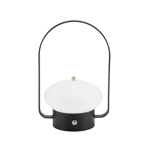 LED bordlampe, BARCELONA, Securit, ledningsfri og genopladelig, sort/hvid, (1 stk.)