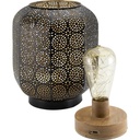 LED bordlampe, MARRAKECH, Securit, ledningsfri og genopladelig, sort/gylden, (1 stk.)